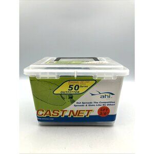 Ahi CN56 6 Ft 3/8" Steel Cast Net Ube Chip Monofilament Netting